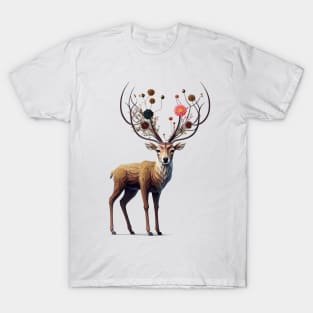 Flower on Deer T-Shirt